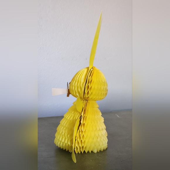 Vintage Honeycomb Accordian Easter Rabbit Decor - Rare! - Picture 5 of 8